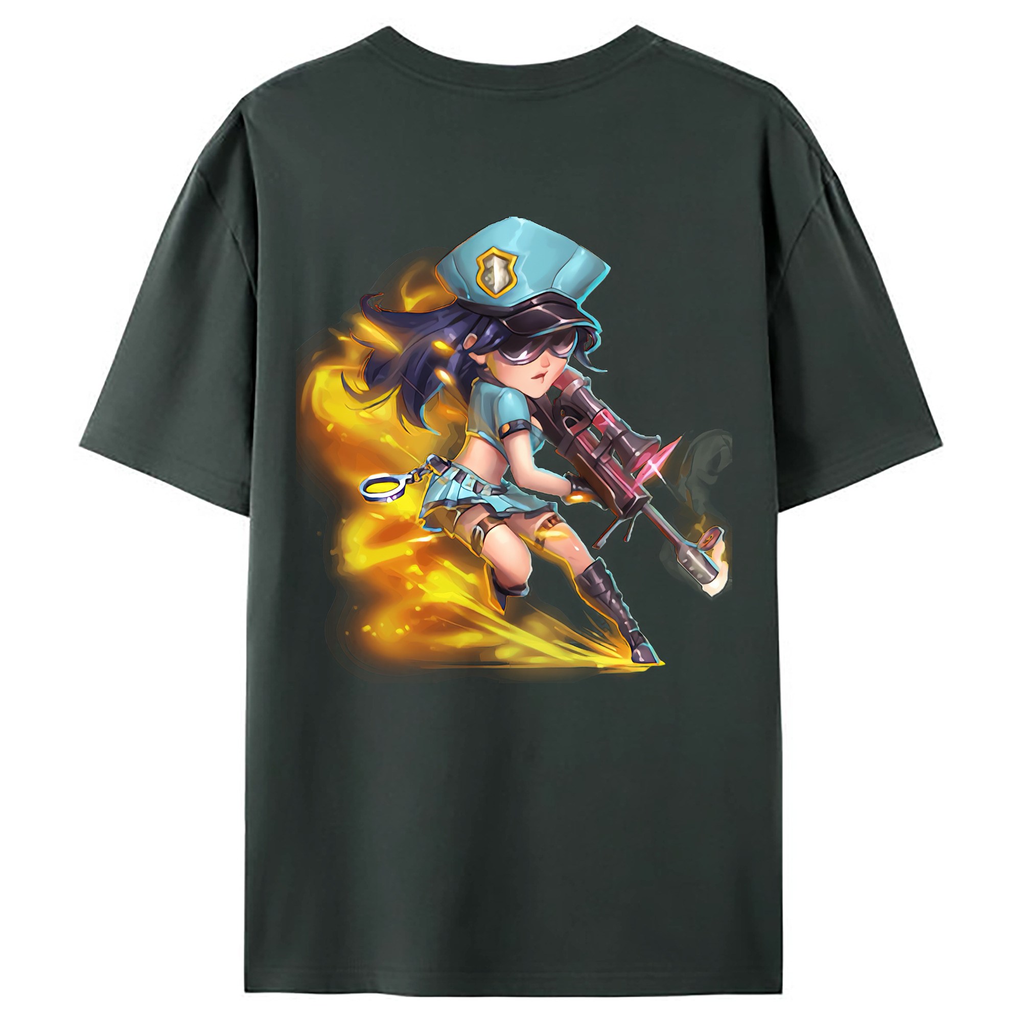 （画像用） リーグ・オブ・レジェンド League of Legends LOL 綿100％ メンズ半袖Tシャツ（バックプリント） 通気性